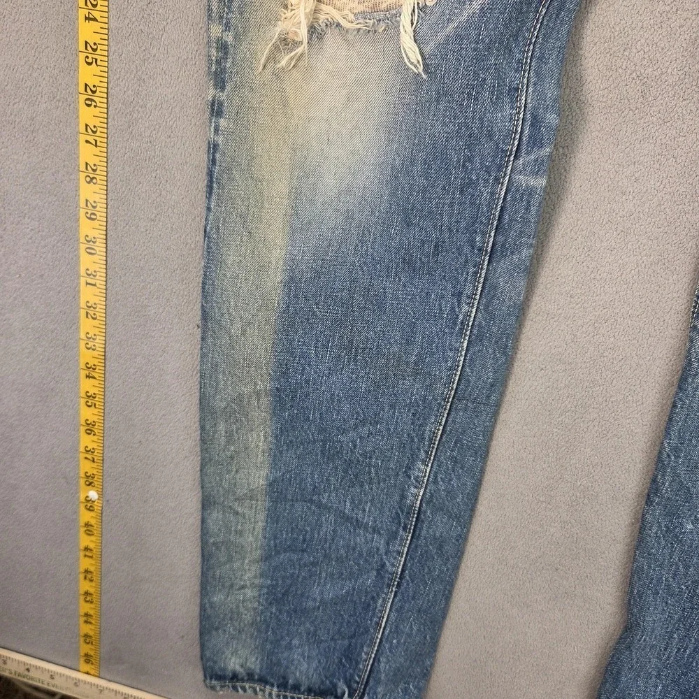 Fullcount Jeans Mens Blue Selvedge Thrashed Destroyed Fits 30x32